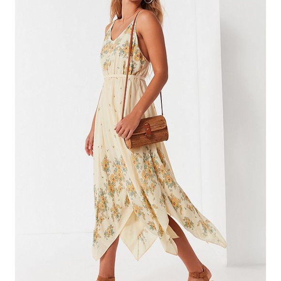 handkerchief midi dress